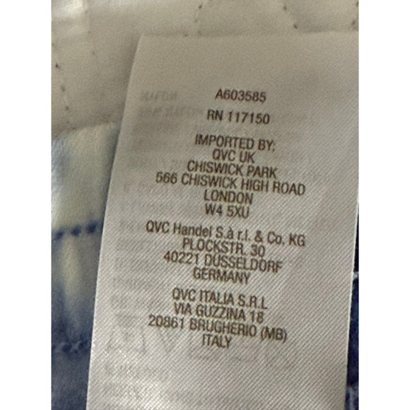 Belle Beach Kim Gravel Blue Tie Dye Wide Leg Crop Pants Tassel Drawstring 3XT - Picture 7 of 9